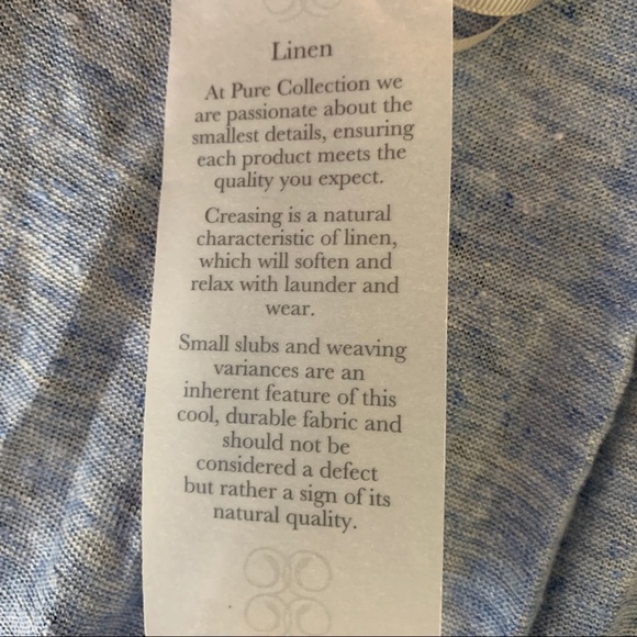 Pure Collection Blue Linen Longline Cardigan NWT - Picture 5 of 6